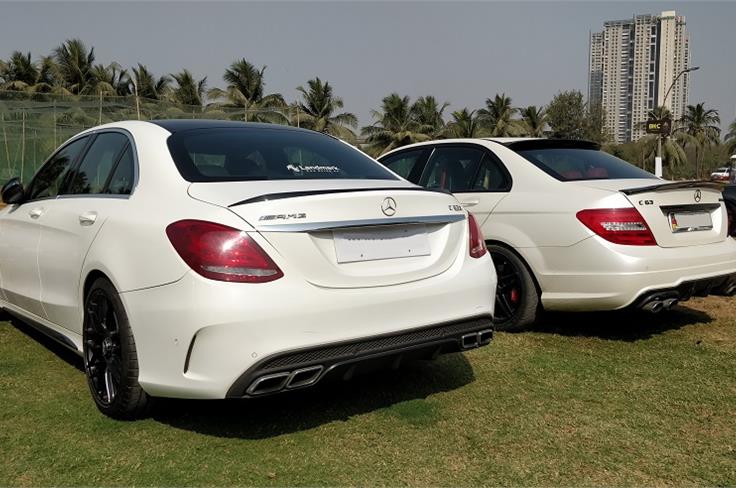 Take your pick. Twin turbos vs naturally aspirated. Mercedes-AMG C63 vs Mercedes C63 AMG. 